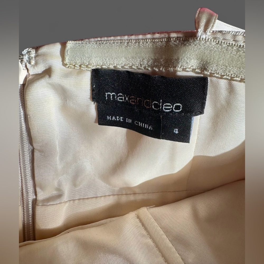 Max & Cleo Strapless Shimmering Gold Minidress 4 - Picture 7 of 12